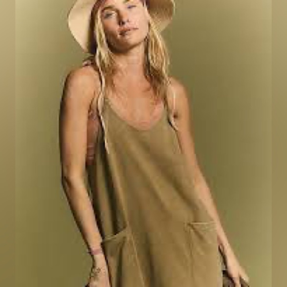 FP Movement by Free People Olive Scoop Pocket Mini Dress